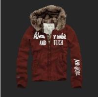 heren abercrombie fitch full-zip hooded fur outwear new york date rood Echt Facebook sweuu901